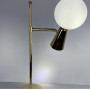 Зображення Золота лампа ABELINA з білим плафоном на два джерела світла ИМ Light-Deco 1 