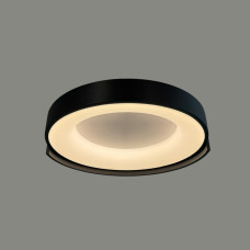 Стельовий LED-світильник у чорному корпусі на три режими Ø50х12 см