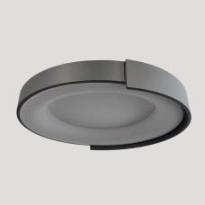 Стельовий LED-світильник у сірому корпусі на три режими Ø62х12 см