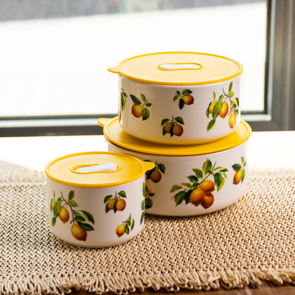 Зображення Контейнеры для еды фарфоровые Lemon 9,5/13/15 см Yiwu TS-3P-1 ИМ Light-Deco 1 