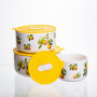 Зображення Контейнеры для еды фарфоровые Lemon 9,5/13/15 см Yiwu TS-3P-1 ИМ Light-Deco 3 