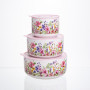 Зображення Контейнеры для еды фарфоровые Flowers 9,5/13/15 см Yiwu TS-3P-2 ИМ Light-Deco 2 