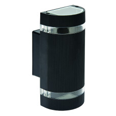 Світильник настінний фасадний під лампу GU10 HOROZ ELECTRIC "REGNUM-4" чорний