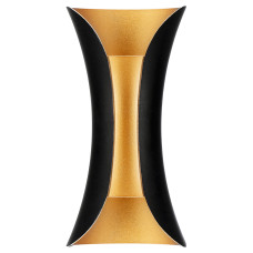 Світильник настінний фасадний світлодіодний HOROZ ELECTRIC "MARVEL-10" 10W LED 4200K (нейтральне світло) чорний + золото