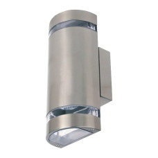 Светильник фасадный  HOROZ ELECTRIC "GARDENYA-4" 2xGU10 мат.хром без лампы настенный