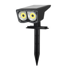 Світильник ґрунтовий світлодіодний LED Horoz Electric "OZMO" на сонячній батареї чорний 