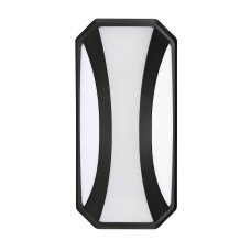 Світильник настінний фасадний світлодіодний HOROZ ELECTRIC "TANGO" 24W LED 4200K (нейтральне світло) чорний з білим