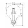 Зображення LED лампа TITANUM Filament G95 6W E27 2200K бронза ИМ Light-Deco 2 