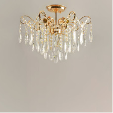 Люстра кришталева стельова Light House SRS-16405/4 золото