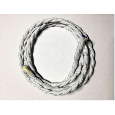 AMP кабель текстильний звитий 2x0.75 white AMP кабель текстильний звитий 2x0.75 white