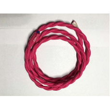 AMP кабель текстильний звитий 2x0.75 deep pink AMP кабель текстильний звитий 2x0.75 deep pink