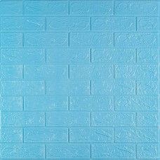 3D панель самоклеющаяся кирпич Голубой 700x770x3мм (005-3) SW-00000232 3D панель самоклеющаяся кирпич Голубой 700x770x3мм (005-3) SW-00000232