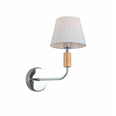 Настінний світильник Бра з абажуром Light House SRS-19956-1B CH хромовий, абажур білий