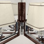 Зображення Люстра з коричневою екошкірою на 6 плафонів-абажурів ИМ Light-Deco 1 