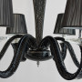 Зображення Класична люстра з чорною екошкірою на 6 ламп Ø65 см ИМ Light-Deco 4 