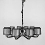 Зображення Плафонна люстра з елементами чорної екошкіри на 10 ламп ИМ Light-Deco 