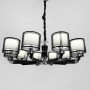 Зображення Плафонна люстра з елементами чорної екошкіри на 10 ламп ИМ Light-Deco 3 