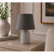 Настільна лампа з абажуром Light House SRS-20570 GREY сірий