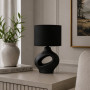 Зображення Настільна лампа з абажуром Light House SRS-20573 BK чорна ИМ Light-Deco 1 