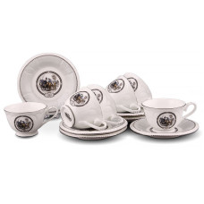 Кавовий набір Lefard "Фаєон" на 6 персон чашки 80 мл (586-085) білий