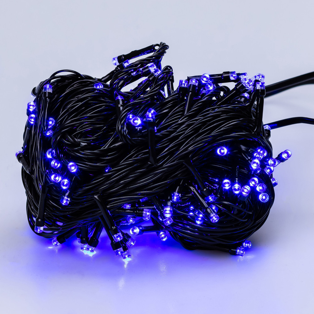 Изображение Гирлянда нить 22м на 218 LED лампочек светодиодная черный провод 8 режимов работы Синий M500LEDBL ИМ Light-Deco 6 