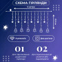 Изображение Гирлянда штора светодиодная GarlandoPro звезда и елка 120LED 3х0,9 м 8 режимов Белый 1733071W ИМ Light-Deco 3 