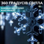 Изображение Гирлянда штора снежинки звездочки 108 LED 9Вт IP44 динамическая 12 фигур 50000 часов для окна стены фотозоны звезды Белая ИМ Light-Deco 2 