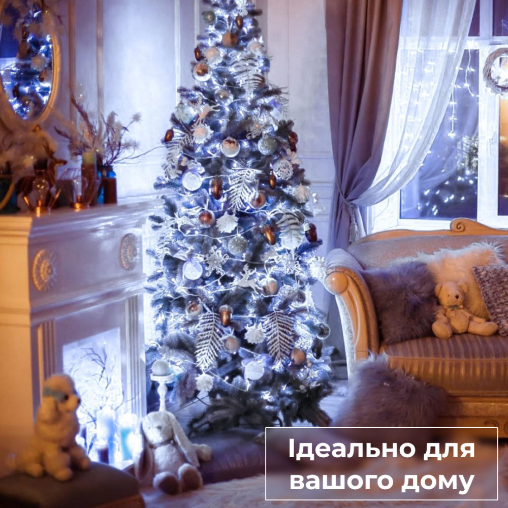 Изображение Гирлянда нить светодиодная GarlandoPro 50 LED 6м 8 режимов гирлянда новогодняя Белый W100LEDW ИМ Light-Deco 5 