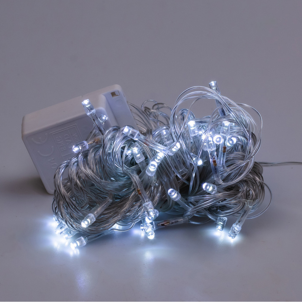 Изображение Гирлянда нить светодиодная GarlandoPro 50 LED 6м 8 режимов гирлянда новогодняя Белый W100LEDW ИМ Light-Deco 6 