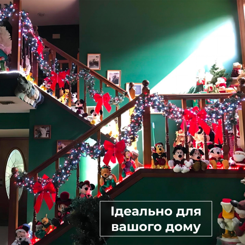 Изображение Гирлянда нить 6м на 50 LED лампочек светодиодная черный провод 8 режимов работы M100LEDML ИМ Light-Deco 5 