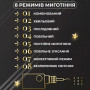 Изображение Гирлянда штора светодиодная GarlandoPro звезда и елка 120LED 3х0,9 м 8 режимов Желтый 1733072Y ИМ Light-Deco 4 