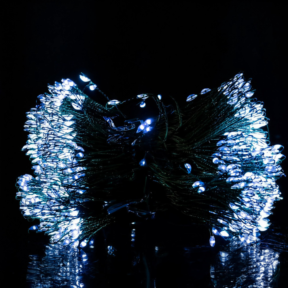Изображение Гирлянда Конский хвост Мишура 1800 LED 20 нитей 3 м зеленая, белый GarlandoPro D1800L3MGW ИМ Light-Deco 5 