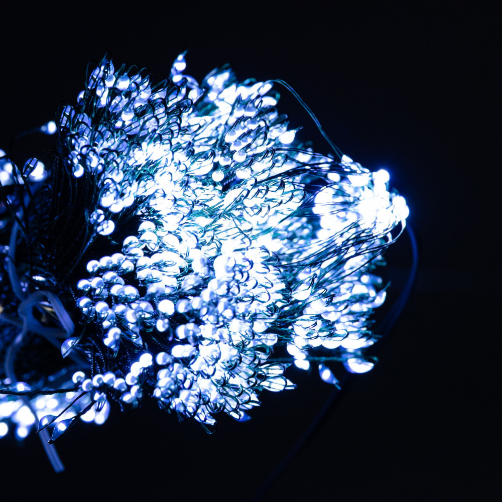 Изображение Гирлянда Конский хвост Мишура 1800 LED 20 нитей 3 м зеленая, белый GarlandoPro D1800L3MGW ИМ Light-Deco 7 