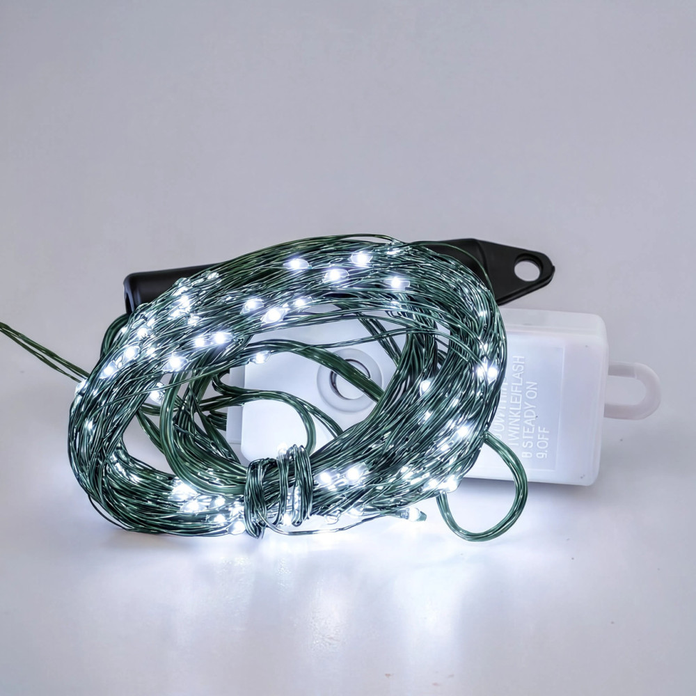 Изображение Гирлянда Конский хвост 600 LED 20 нитей 3 м зеленая, белый GarlandoPro 1733015GW ИМ Light-Deco 2 