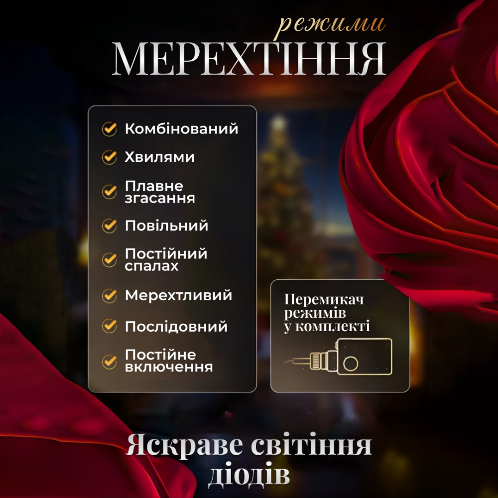Изображение Гирлянда штора Звезды 108 LED динамическая занавес 220В 12 фигур светодиодная новогодняя для окна электрическая Синяя ИМ Light-Deco 3 