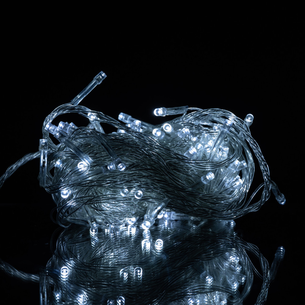 Изображение Новогодняя гирлянда комнатная нить 10 м 120 LED белый провод Белый W120LED10MWW ИМ Light-Deco 