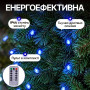 Изображение Гирлянда Конский хвост Мишура 1200 LED 20 нитей 2 м зеленая, синий GarlandoPro D1200L2MGBL ИМ Light-Deco 1 