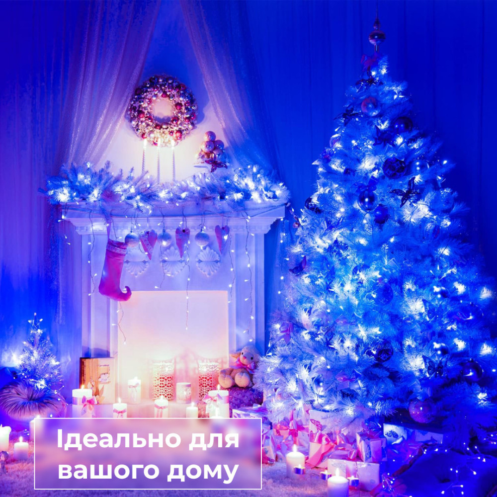 Изображение Гирлянда нить светодиодная GarlandoPro 171 LED 16м 8 режимов гирлянда новогодняя Синий W300LEDBL ИМ Light-Deco 5 