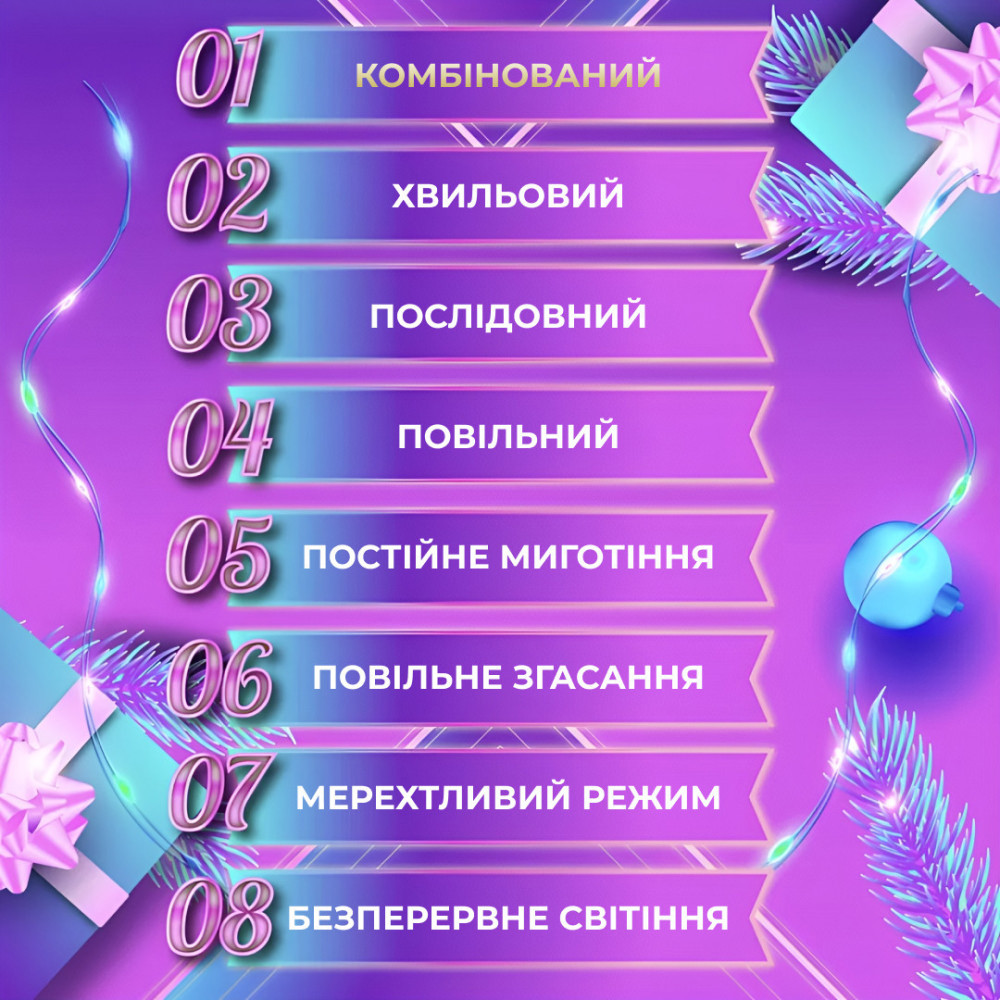 Изображение Гирлянда Роса Капля 50 метров 500 LED лампочек светодиодная гирлянда в катушке медный провод 8 функций + пульт 1733033ML ИМ Light-Deco 4 