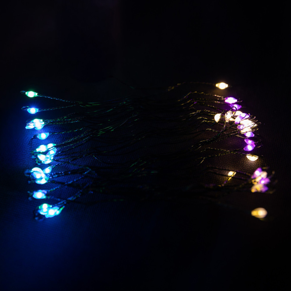 Изображение Гирлянда Конский хвост Мишура 1200 LED 20 нитей 2 м зеленая, мультиколор GarlandoPro D1200L2MGML ИМ Light-Deco 5 