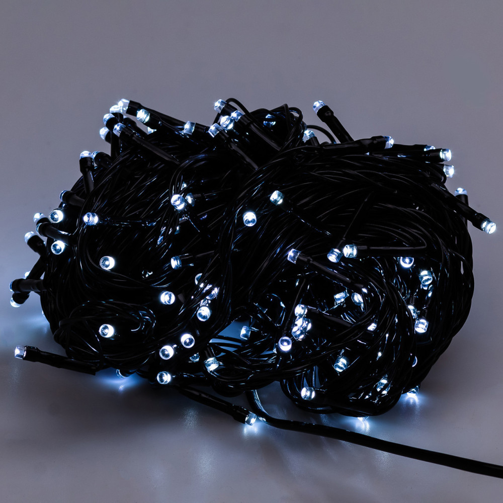 Изображение Гирлянда нить 14м на 161LED лампочек светодиодная черный провод 8 режимов работы Белый M300LEDW ИМ Light-Deco 6 