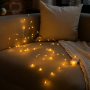 Изображение Светодиодная гирлянда Роса 5 метров на батарейках 50 led нить на белом проводе желтая 50L5MWY ИМ Light-Deco 5 