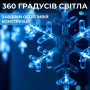 Изображение Гирлянда штора снежинки звездочки светодиодная IP44 50000ч динамичная 9Вт гирлянда снежинки на окно снежинка Гирлянды Синяя ИМ Light-Deco 2 