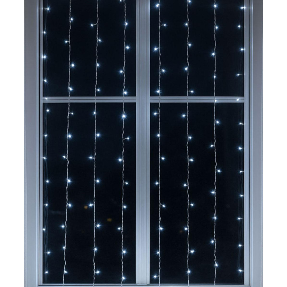 Изображение Новогодняя гирлянда штора 1,5х1,5 м 64 LED белый провод Белый ZWM1564LEDW ИМ Light-Deco 2 