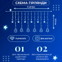 Изображение Гирлянда штора светодиодная GarlandoPro звезда и елка 120LED 3х0,9 м 8 режимов Синий 1733070BL ИМ Light-Deco 3 