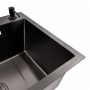 Зображення Кухонний комплект: Мийка Valeso Handmade (58x43 см) PVD чорна + Змішувач Q411MB ИМ Light-Deco 3 