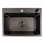 Зображення Кухонний комплект: Мийка Valeso Handmade (58x43 см) PVD чорна + Змішувач Q411MB ИМ Light-Deco 2 