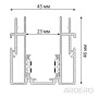 Зображення Шинопровод Ardero CABM1004 для натяжных потолков встроенный 3м черный ИМ Light-Deco 1 