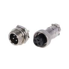 Конектор для світлодіодних стрічок OEM №18 4pin-4pin "мама" + "тато" метал Конектор для світлодіодних стрічок OEM №18 4pin-4pin "мама" + "тато" метал