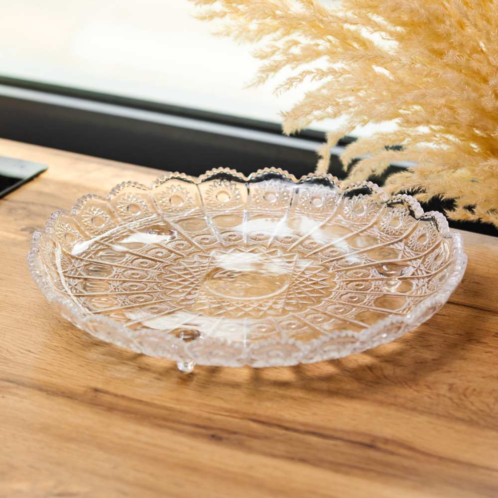 Изображение Фруктовница стеклянная Bohemia Clasic 30 см фигурная Yiwu HP-34-48 ИМ Light-Deco 1 